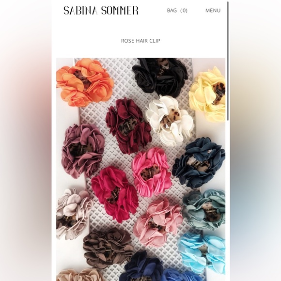 Sabina Sommer rose hair clip - Picture 4 of 6